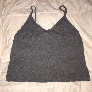 Mossimo Supply Co. Grey Cropped Tank